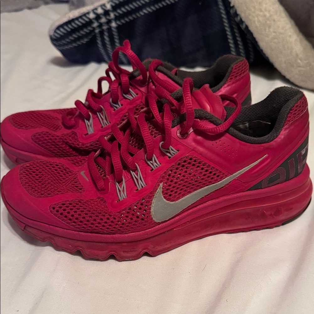 Nike Air Max Fuchsia and Charcoal Athletic Sneakers